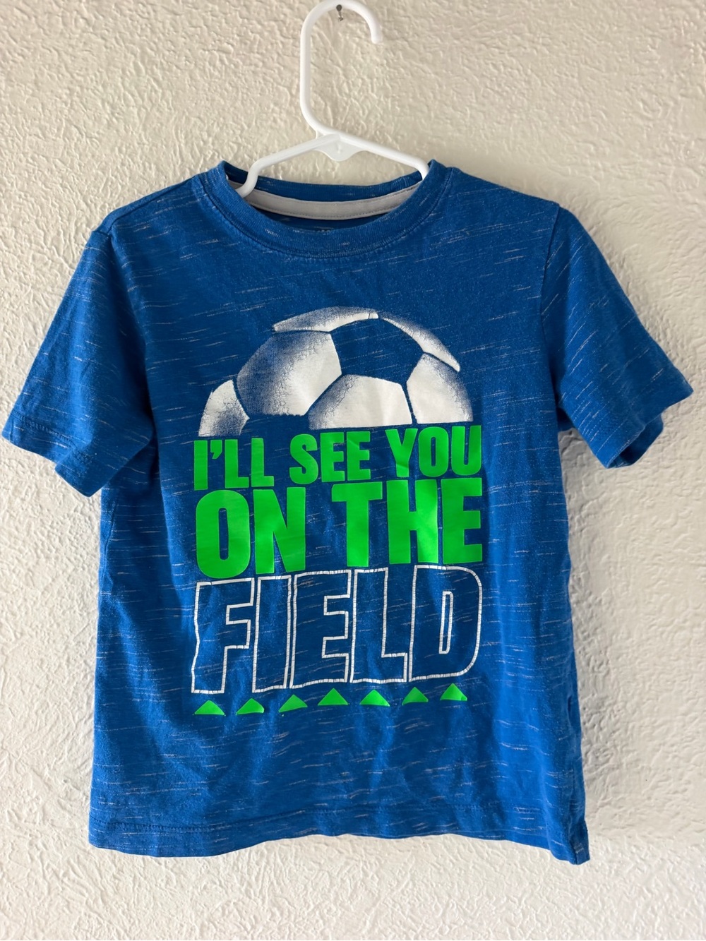 Blue Kids Soccer Graphic Tee - I'll See You On The Field
